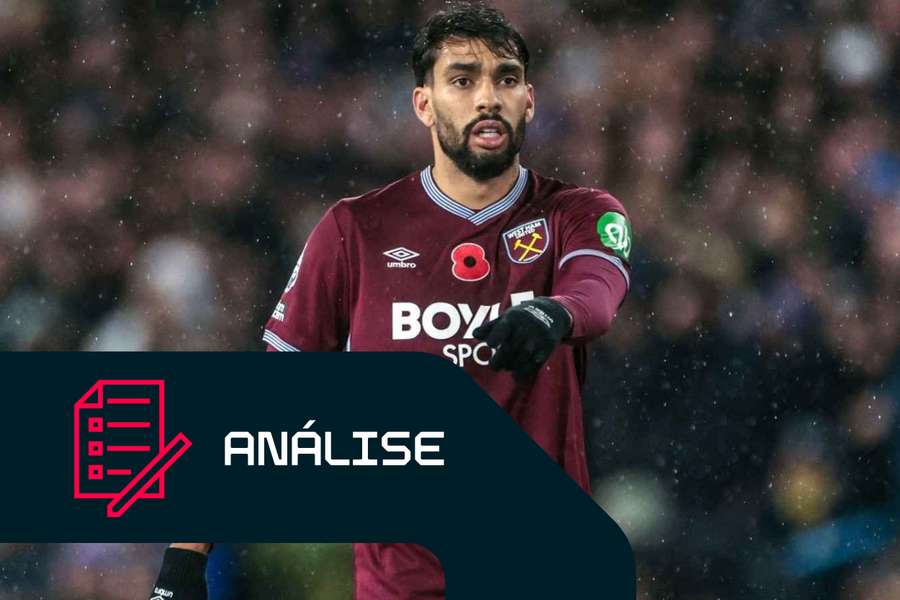 Lucas Paquetá, do West Ham, durante o jogo da Premier League frente ao Leeds United Lucas Paquetá, do West Ham, durante o jogo da Premier League frente ao Leeds United