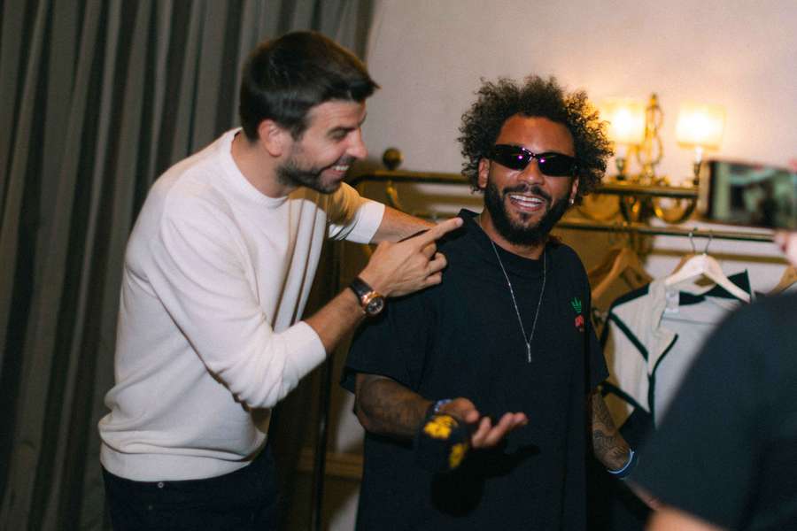Piqué y Marcelo, en Brasil