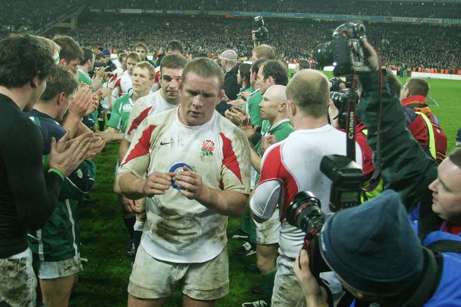 Phil Vickery tijdens een interland van Engeland tegen Ierland in 2007