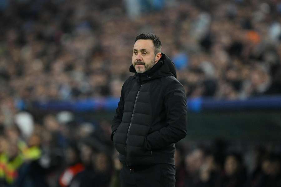 Roberto De Zerbi avec l'OM en Ligue des champions.