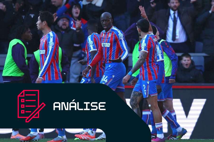 Jean-Philippe Mateta, do Crystal Palace, durante o jogo frente ao Manchester United