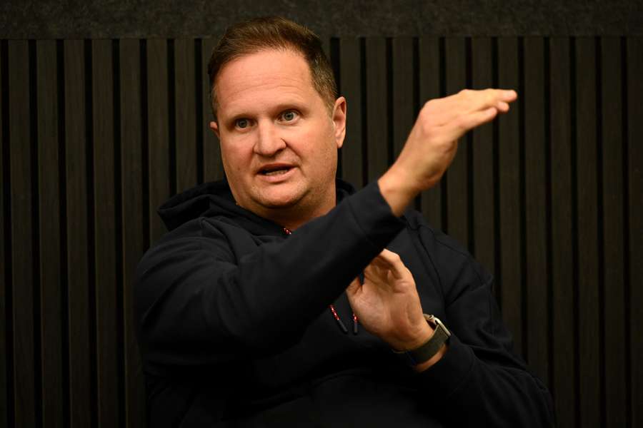 Rob Key speaks to the media in Melbourne on Tuesday afternoon. 