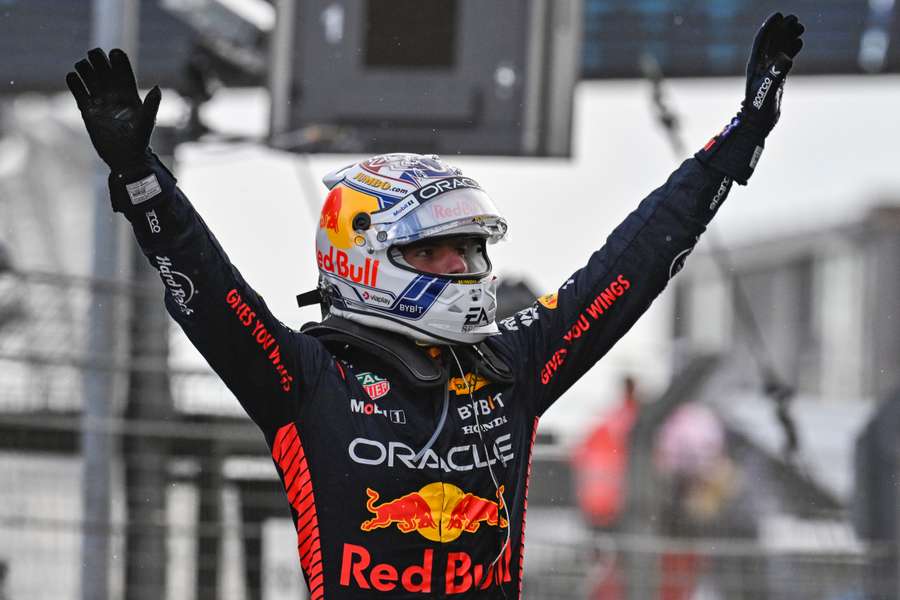 Red Bull's Max Verstappen celebrates