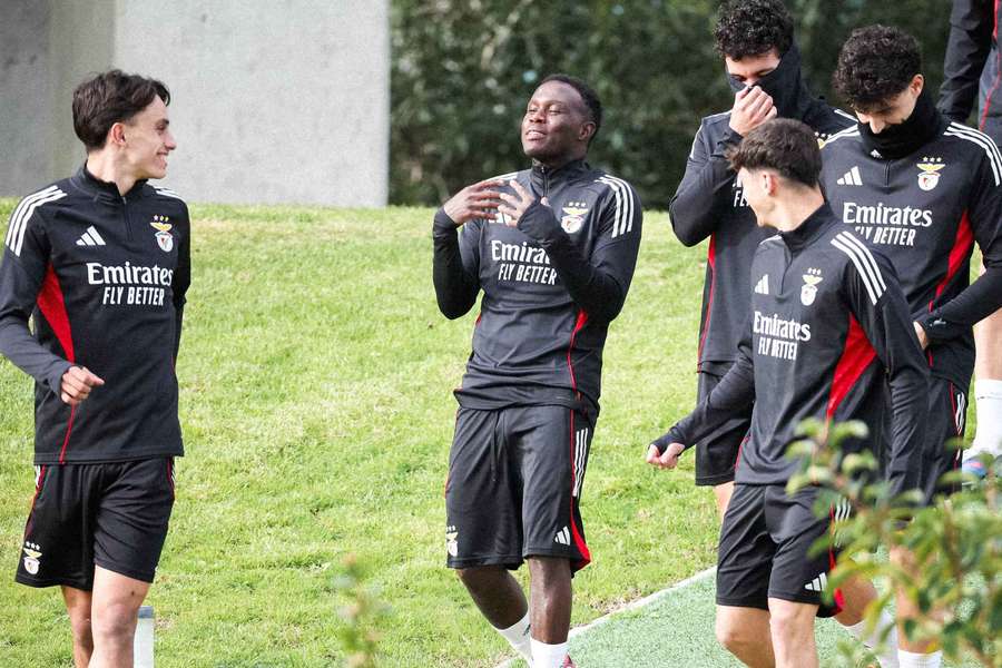 Treino do Benfica antes da partida com a Juventus