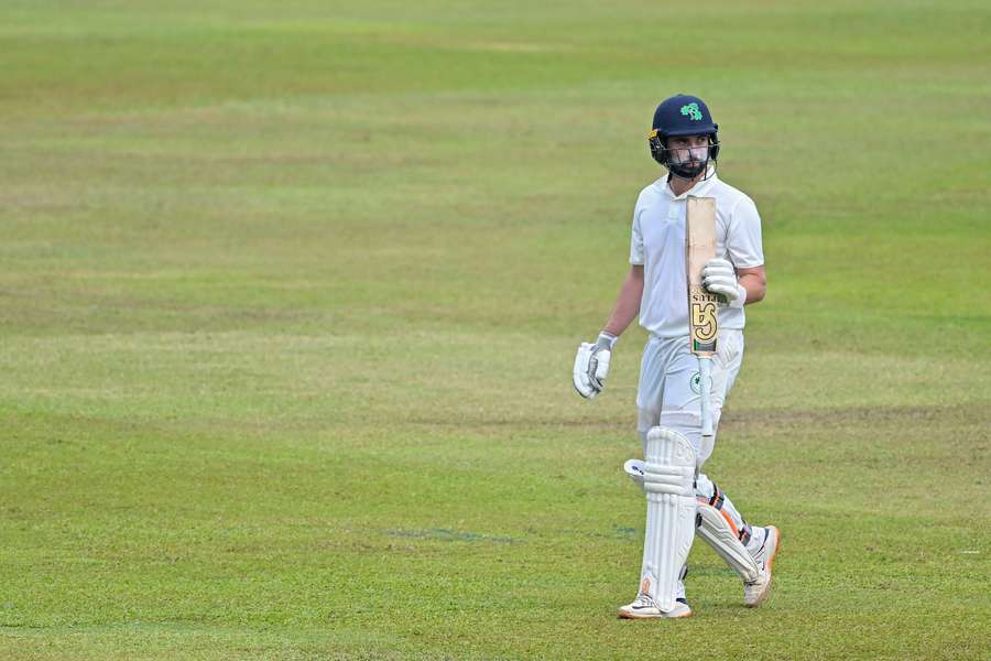 Balbirnie leaves the field after a strong display