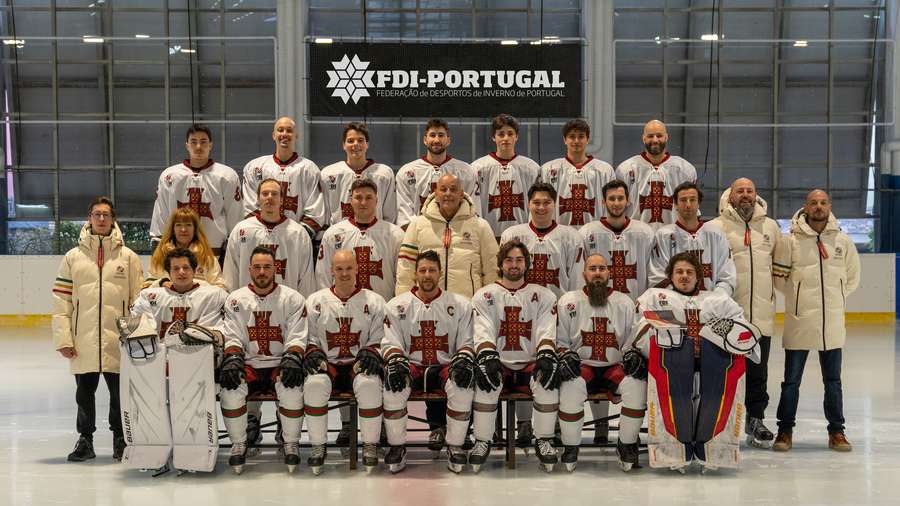 A seleção nacional de hóquei no gelo