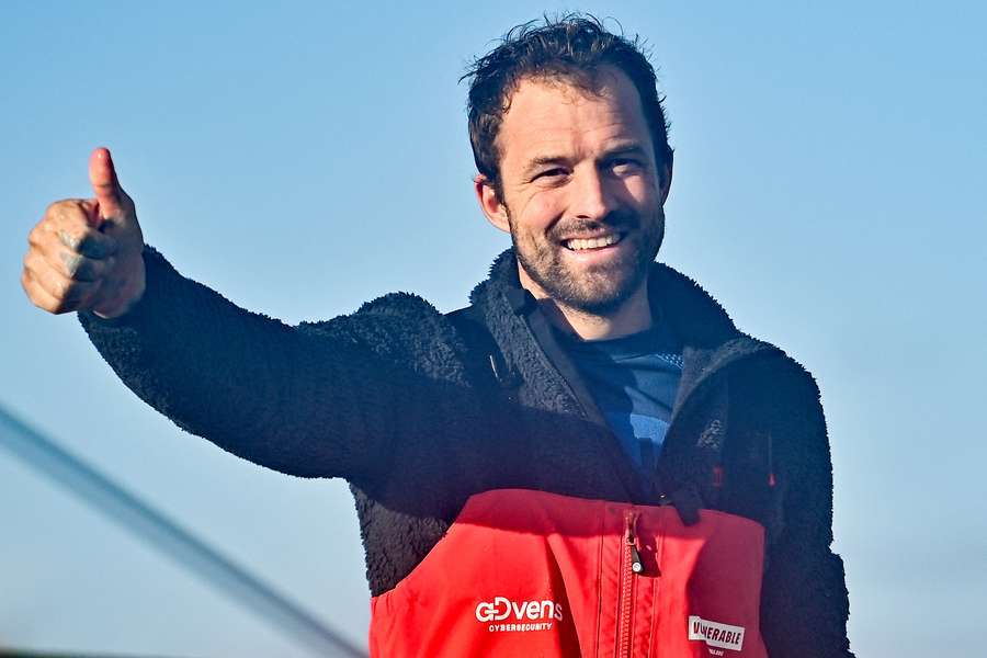 Goodchild à son arrivée au Vendée-Globe fin-janvier.