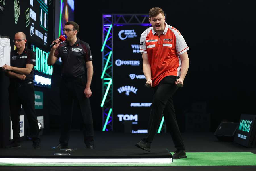 Springer machte nach seinem Sieg über van Gerwen Freudensprünge