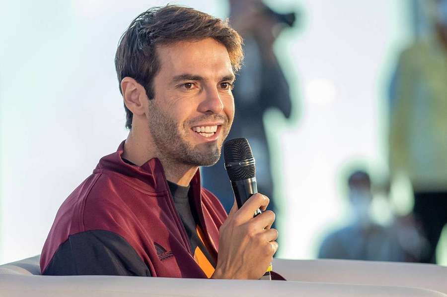 Kaká lors de la conférence de presse avant BMW Berlin Marathon 2022.