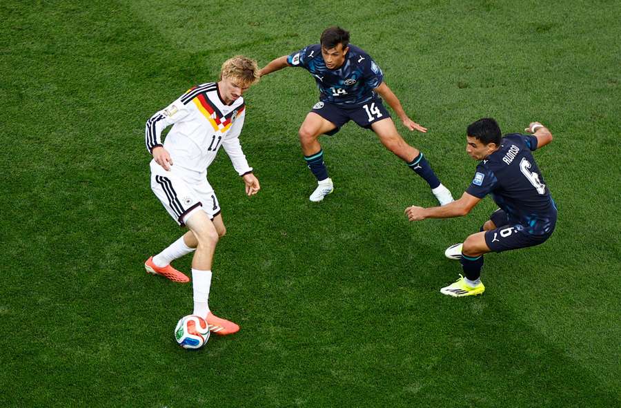 Nick Woltemade on the ball for Germany Nick Woltemade on the ball for Germany
