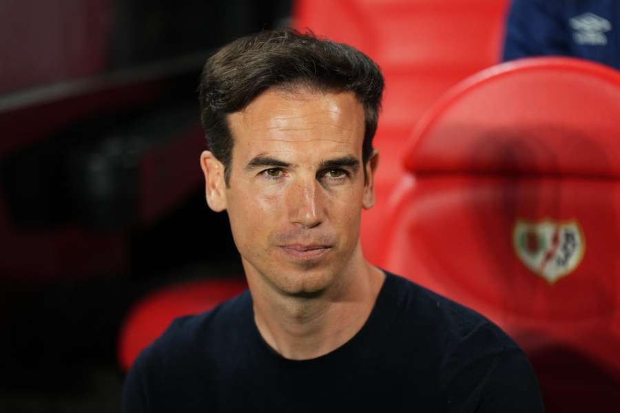 Íñigo Pérez, en un partido del Rayo Vallecano.
