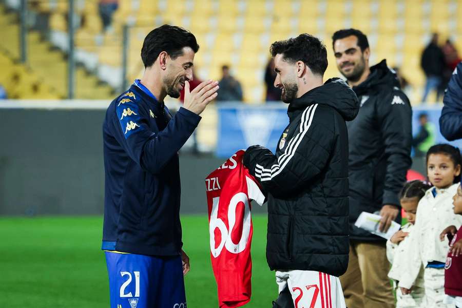 Pizzi com Rafa no último jogo da carreira Pizzi com Rafa no último jogo da carreira