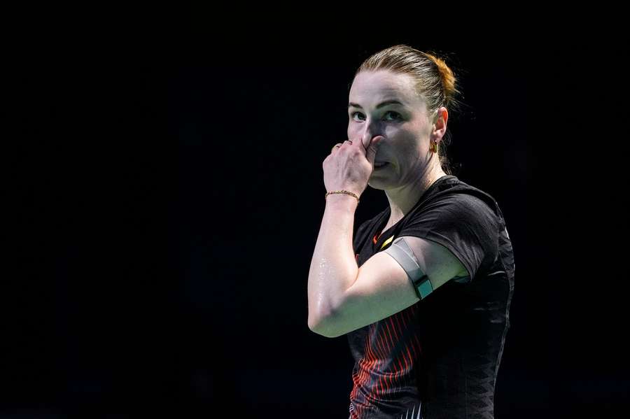 Line Kjaersfeldt was the only one to win her match on Thursday night