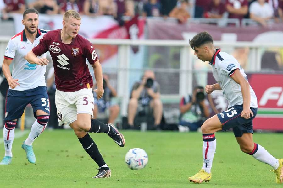 Perr Shuurs in actie voor Torino