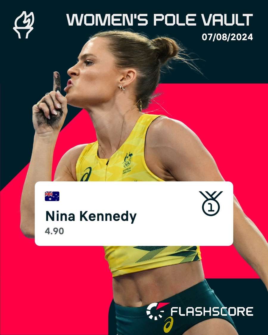 Nina Kennedy became the first Aussie woman to win pole vault gold