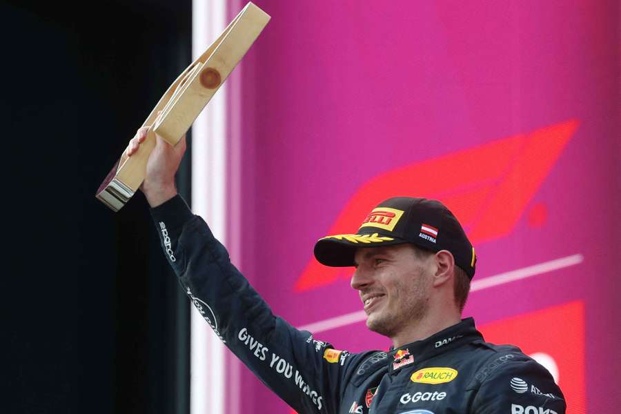 Max Verstappen celebra su segundo puesto