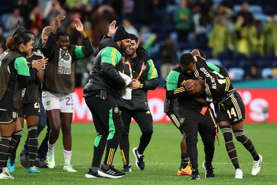 A Jamaica comemorou muito o empate diante da França