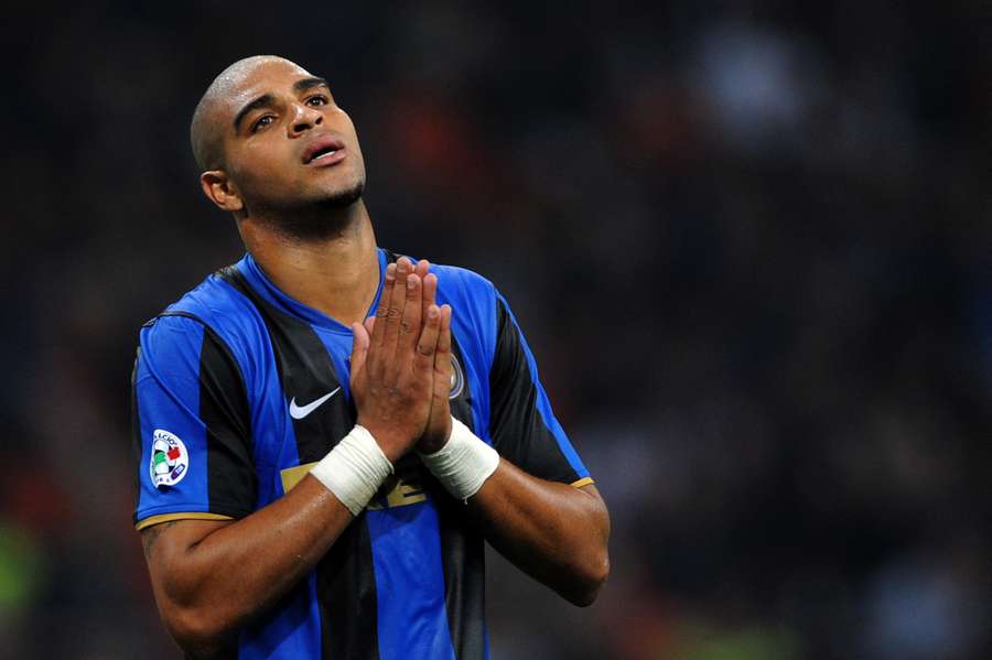 Adriano, lors d'un match contre l'Inter