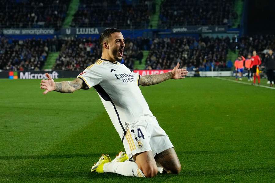 Joselu celebrates opening the scoring