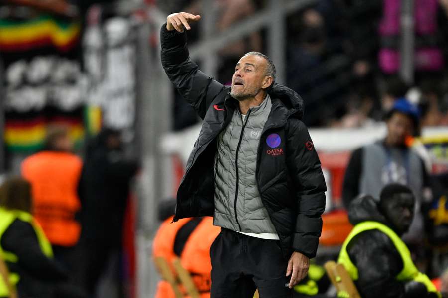 Luis Enrique à la BayArena mardi soir.
