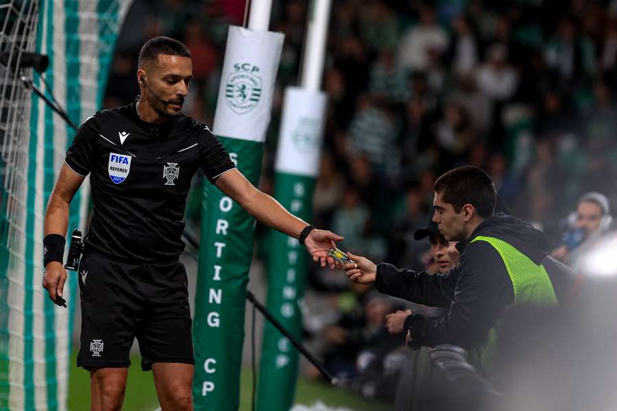 Cláudio Pereira num jogo do Sporting