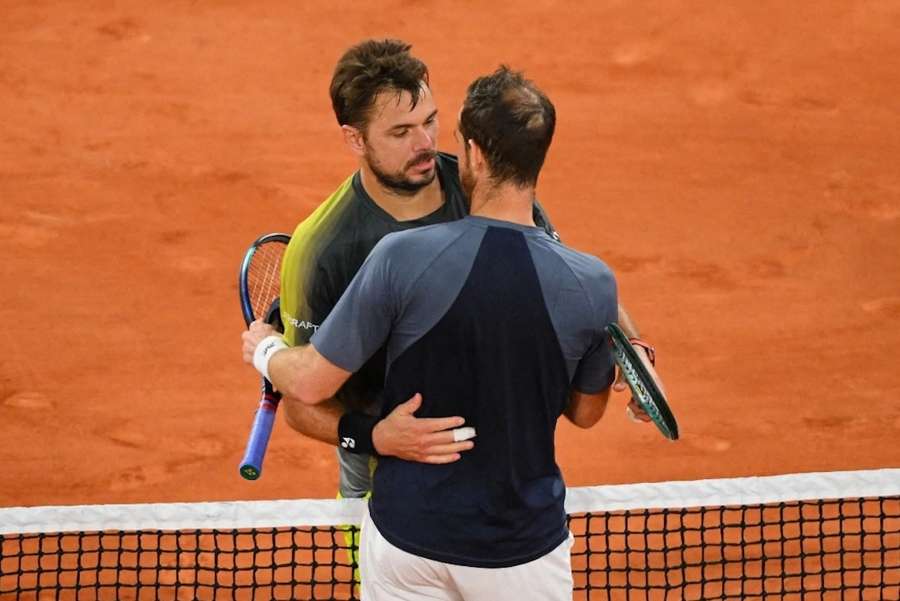 Stan Wawrinka a Andy Murray na Roland Garros 2024