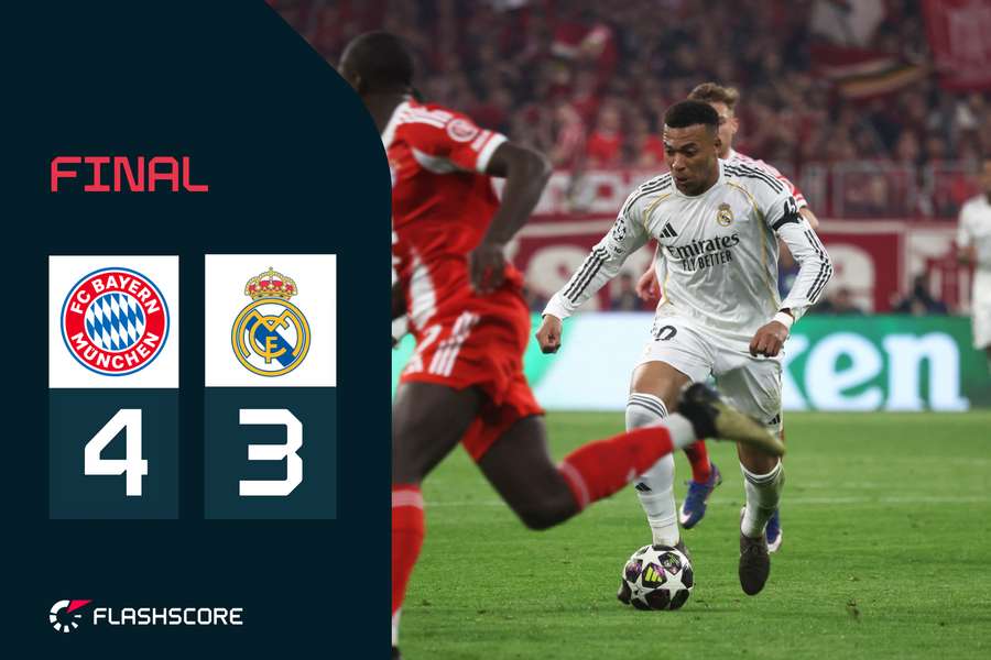 Mbappé, durante el Bayern-Real Madrid