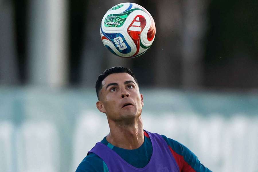 Cristiano Ronaldo em treino de Portugal Cristiano Ronaldo em treino de Portugal
