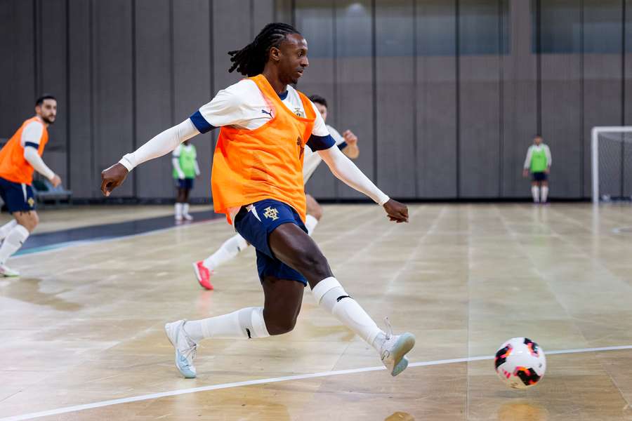 Silvestre Ferreira no treino da seleção Silvestre Ferreira no treino da seleção