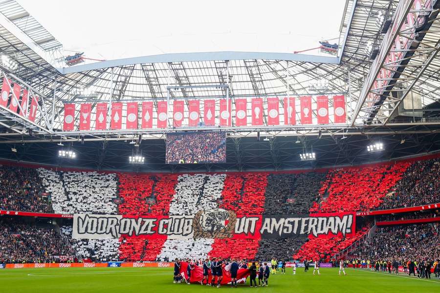 Ajax fans were ready for the derby