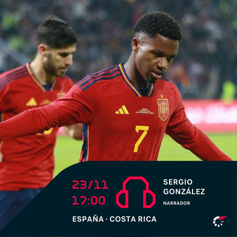 Sigue los audio comentarios del España-Costa Rica