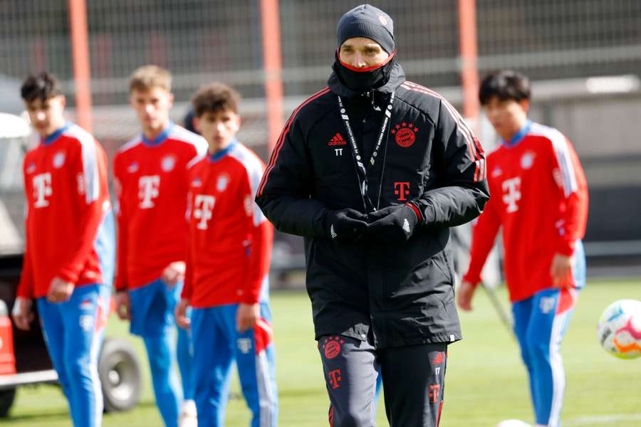 Thomas Tuchel bei seiner ersten Trainingseinheit als Bayern-Trainer