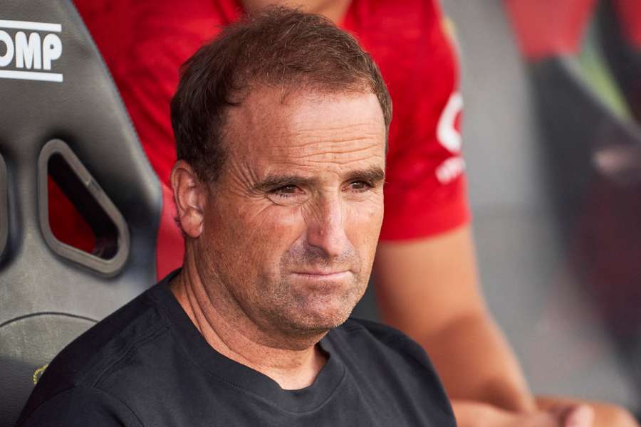 Jagoba Arrasate, en el banquillo del Mallorca