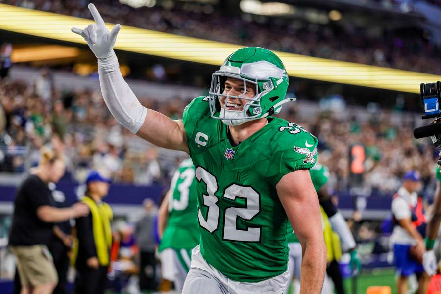 Reed Blankenship celebrates after an interception