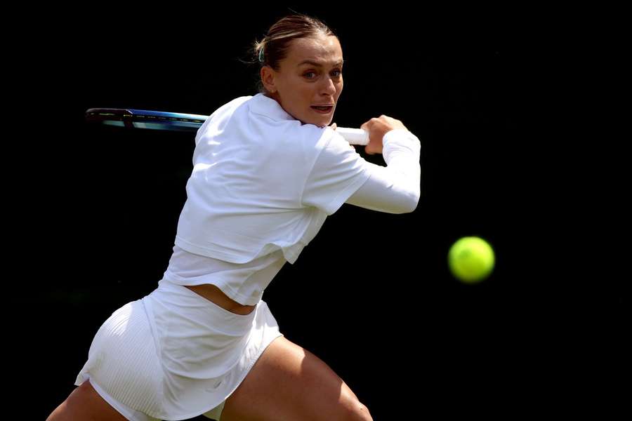 Ana Bogdan în timpul primului tur de la Wimbledon