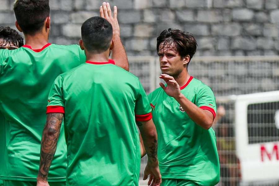 Jogadores do Marítimo em treino