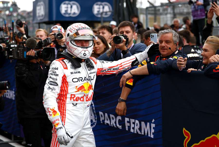 Red Bull's Max Verstappen celebrates with Red Bull staff after winning the Japanese Grand Prix Red Bull's Max Verstappen celebrates with Red Bull staff after winning the Japanese Grand Prix