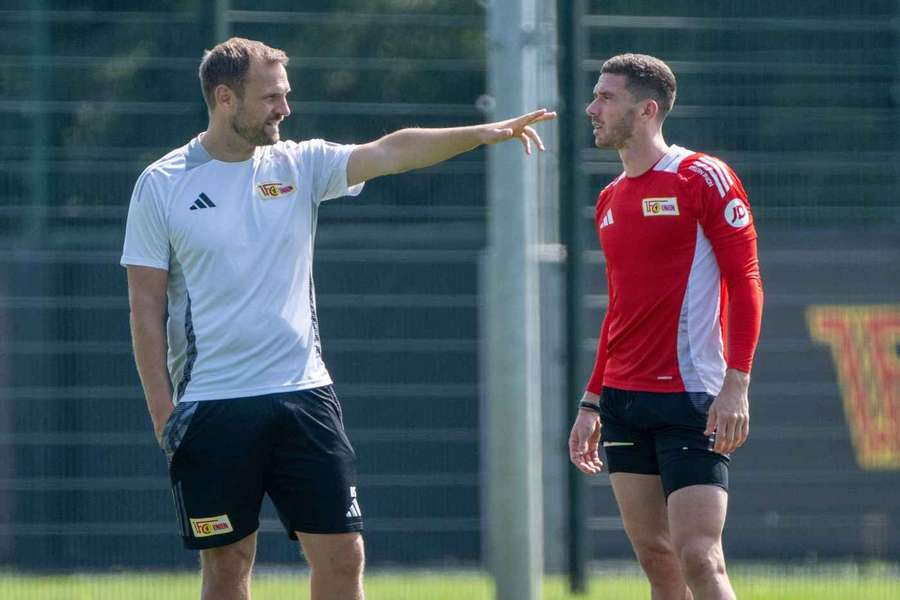 Damals beide noch Unioner: Svensson (l.) und Gosens im August 2024