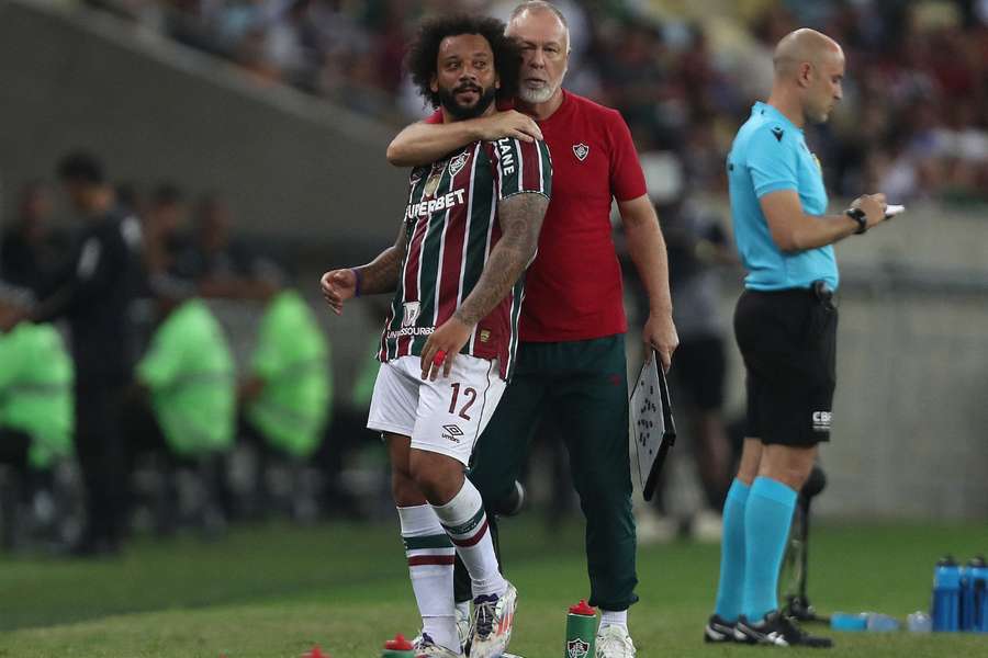 Mano Menezes e Marcelo no Maracanã