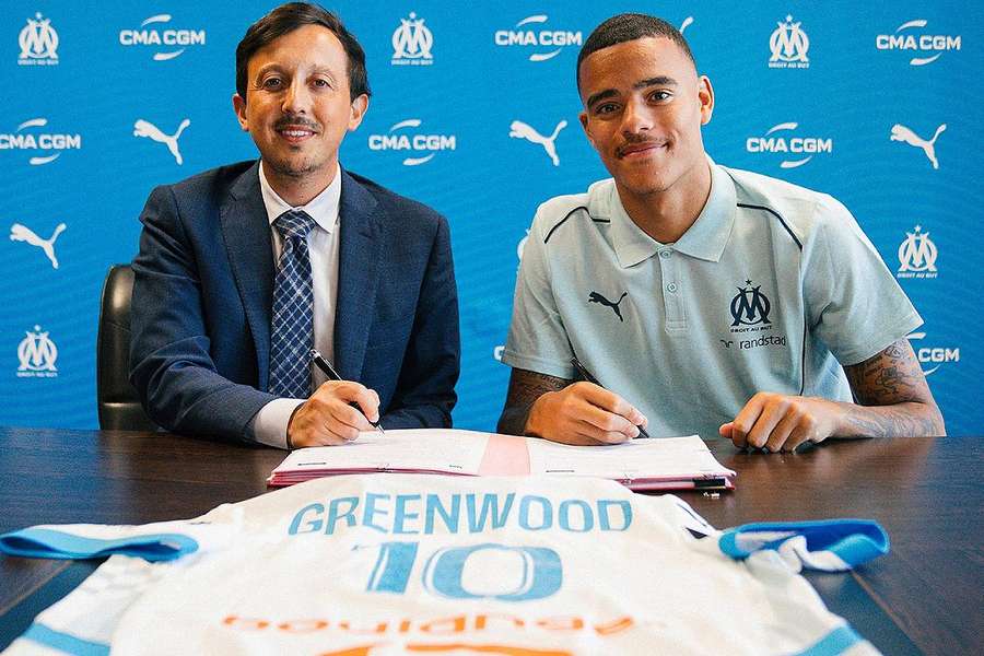 L'attaquant anglais Mason Greenwood a rejoint l'Olympique de Marseille ce jeudi. 