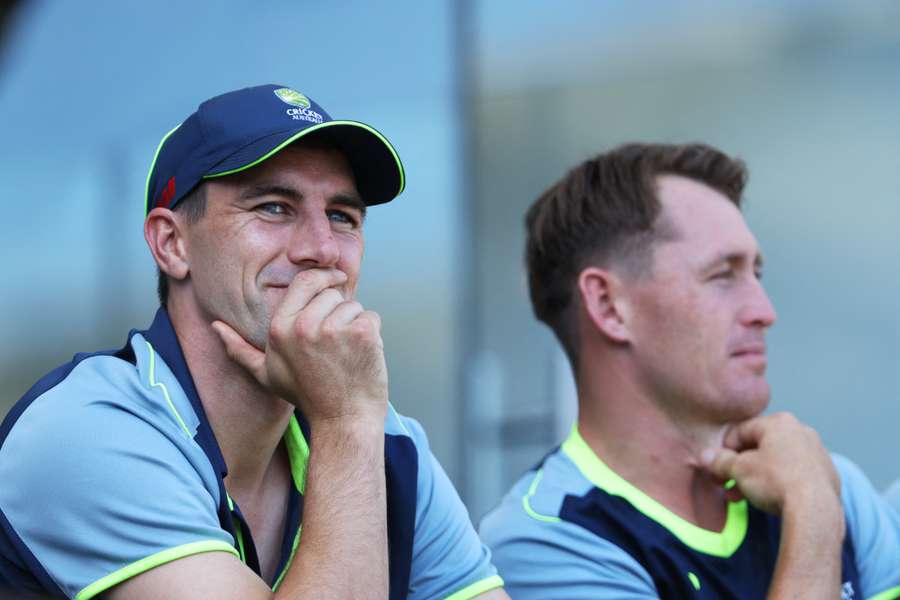 Pat Cummins watches on in Brisbane Pat Cummins watches on in Brisbane