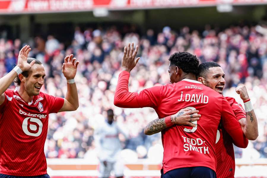 L'esultanza del Lille dopo il gol decisivo