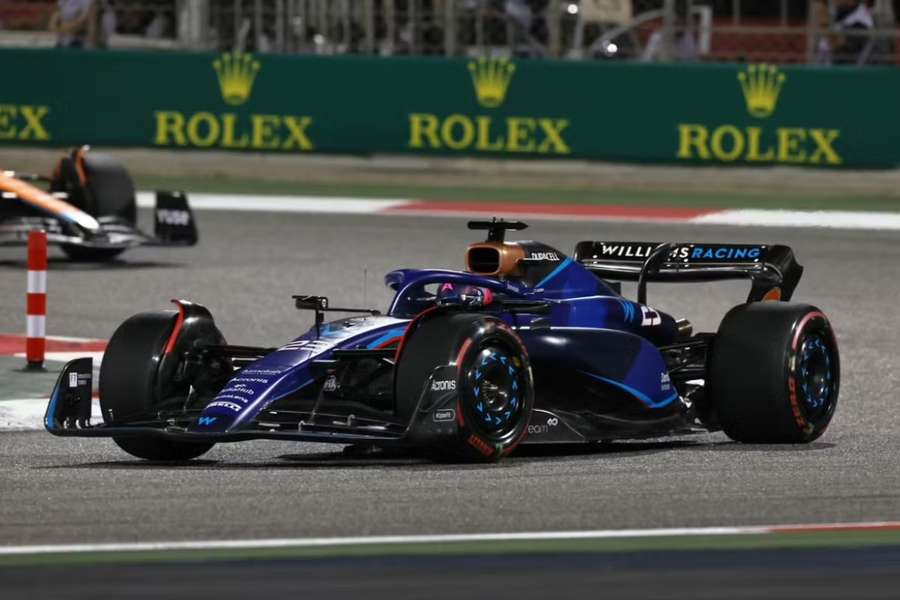 Alex Albon in action in Bahrain