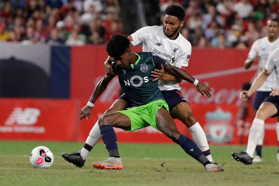 Correia in a friendly between Sporting and Liverpool Correia in a friendly between Sporting and Liverpool