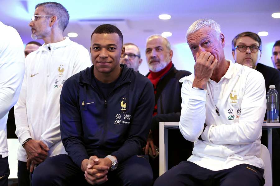 Kylian Mbappe pictured at Clairefontaine-en-Yvelines this week. Will he take part in Euro 2024 and the Olympic Games?