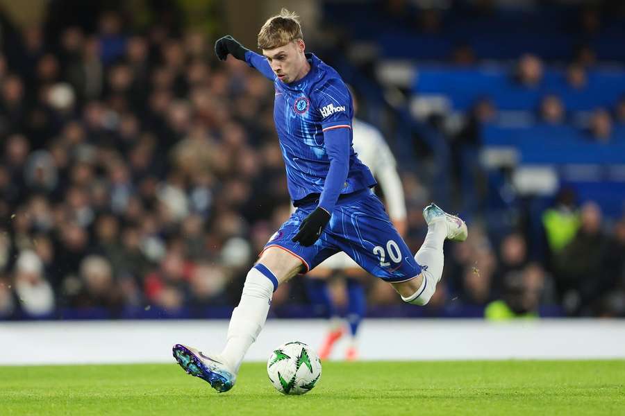 Cole Palmer, del Chelsea, dispara a puerta contra el Copenhague Cole Palmer, del Chelsea, dispara a puerta contra el Copenhague