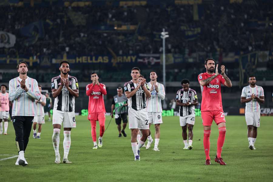 I bianconeri al termine di Verona-Juve