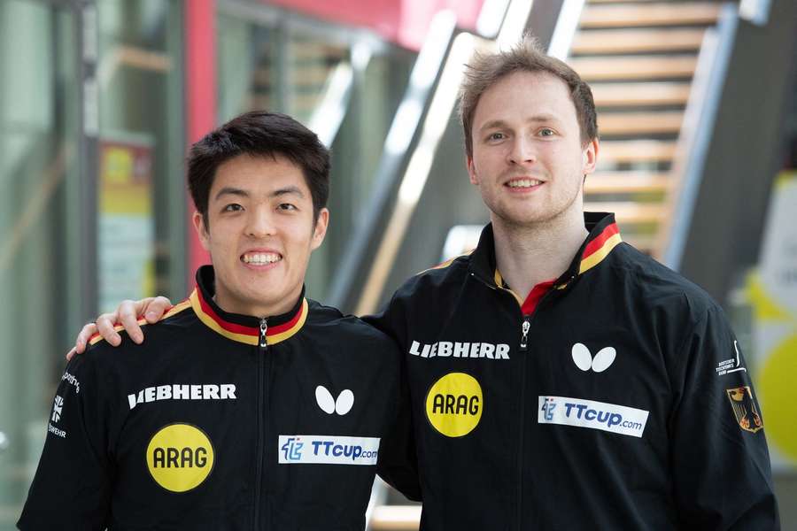Dang Qiu (l.) und Benedikt Duda vertreten Deutschland bei der Tischtennis-WM in Doha