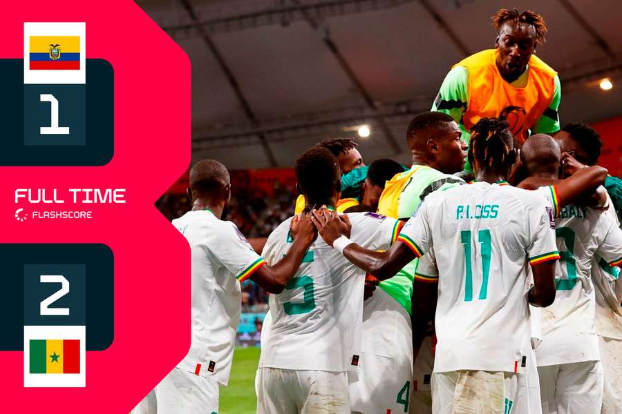 Senegal is door naar de laatste 16 dankzij een zege op een tegenvallend Ecuador