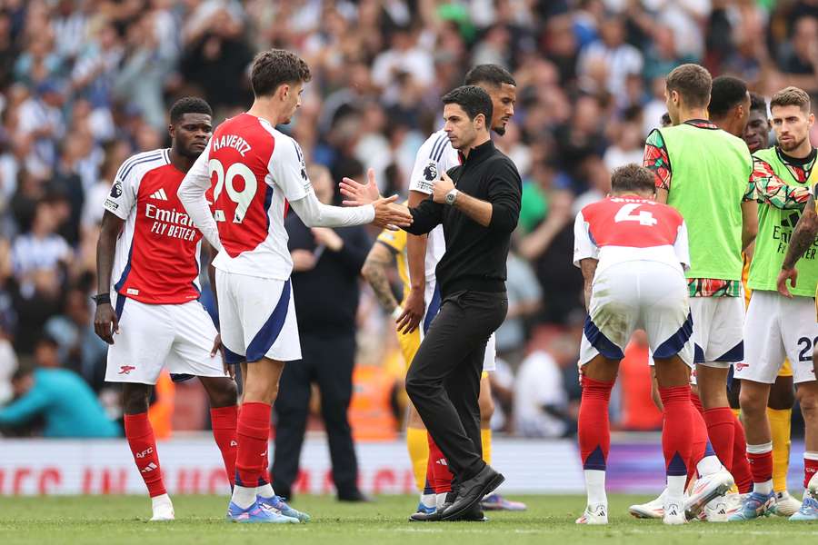 Kai Havertz e Mikel Arteta
